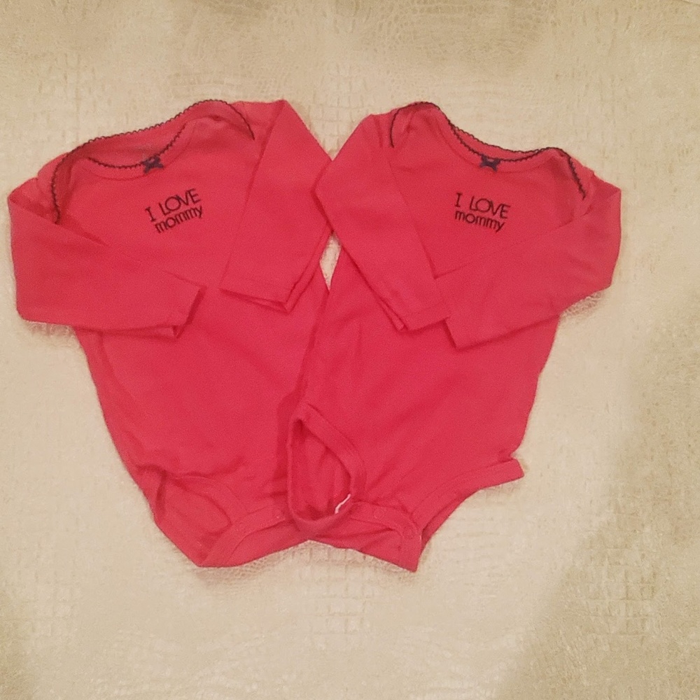 4for$20!! 2-pack pink bodysuit size 6m